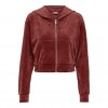 ONLY ONLREBEL L/S SHORT ZIP HOOD SWT BORDO