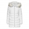 ONLY  ONLCAMILLA QUILTED FUR HOOD COAT CC OTW WHITE