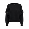 ONLY ONLFEATHER L/S O-NECK UB SWT BLACK