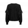 ONLY ONLFEATHER L/S O-NECK UB SWT BLACK