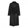 ONLY ONLADDISON LIFE QUILT MIX LONG COAT OTW BLACK