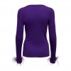 ONLY ONLFEATHER L/S RIB TOP JRS ACAI