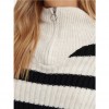 ONLY  ONLLEISE FREYA LS ZIP HIGH NECK PULLOVER BLACK / WHITE