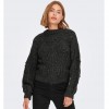 ONLY STRUCTURED KNITTED PULLOVER Grey / Dark Grey Melange