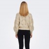 ONLY STRUCTURED KNITTED PULLOVER White / Whitecap Gray