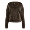 ONLY ONLREBEL L/S ZIP HOOD CS SWT BROWN