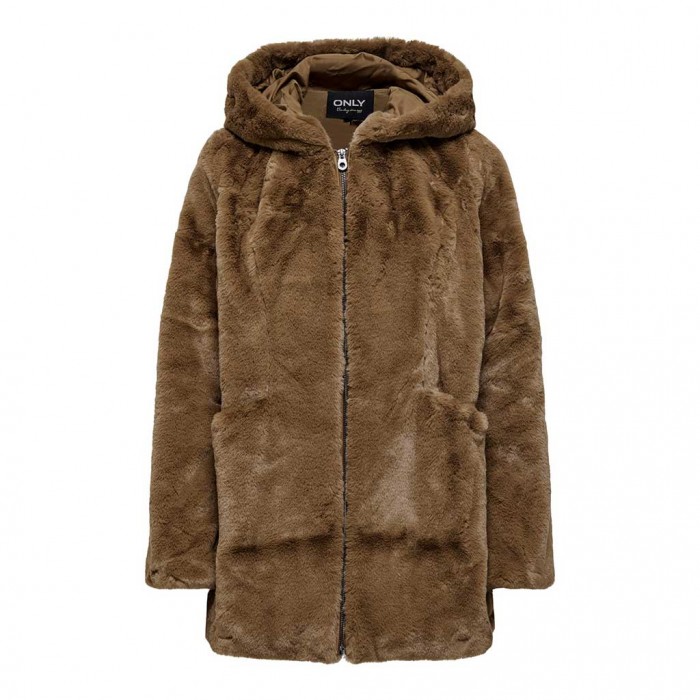 ONLY  ONLNEWMALOU FAUX FUR COAT CC OTW BROWN