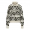 ONLY ONLCARIN LIFE LS JQ ROLL NECK KNT WHITE/BLACK