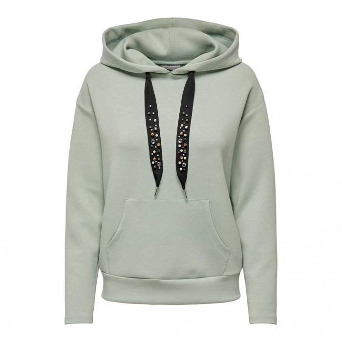 ONLY ONLFANCY L/S HOOD STRING SWT AQUA GRAY
