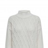 ONLY ONLKLARA LIFE LS HIGHNECK KNT WHITE