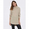 ONLY ONLTRUDY NEW LIFE L/S LONG ROLLNECK KNT GRAY/BEIGE