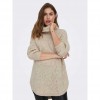 ONLY ONLTRUDY NEW LIFE L/S LONG ROLLNECK KNT GRAY/BEIGE