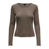 ONLY ONLCARLOTTA L/S TOP NOOS JRS BROWN