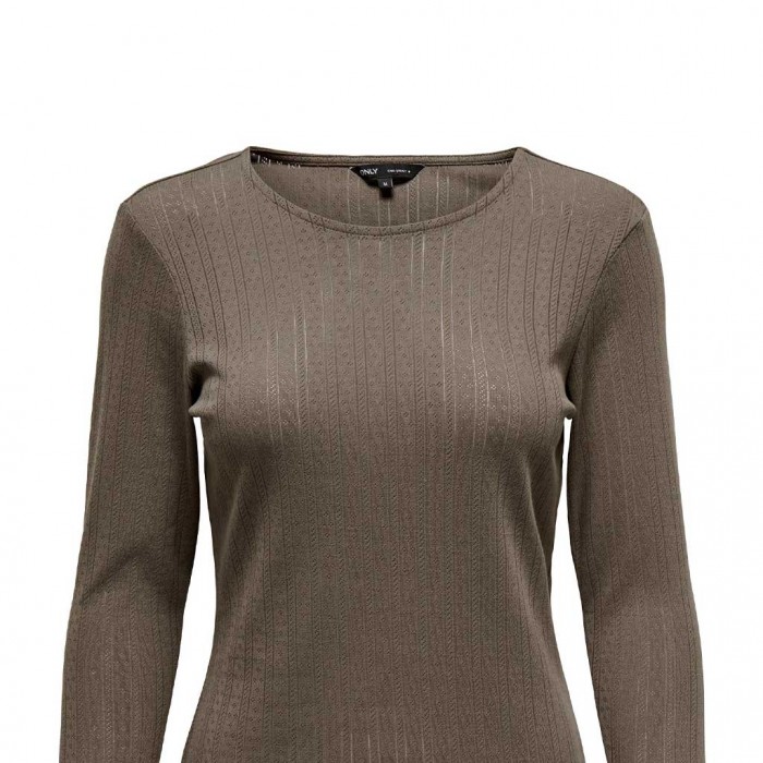 ONLY ONLCARLOTTA L/S TOP NOOS JRS BROWN