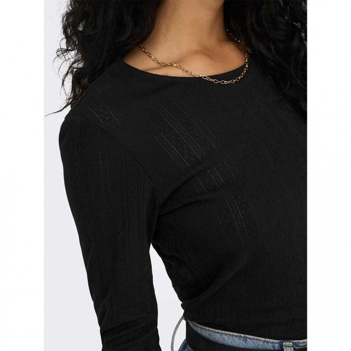 ONLY  ONLCARLOTTA L/S TOP NOOS JRS BLACK