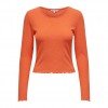 ONLY ONLEMMA L/S O-NECK SHORT TOP NOOS JRS ORANGE