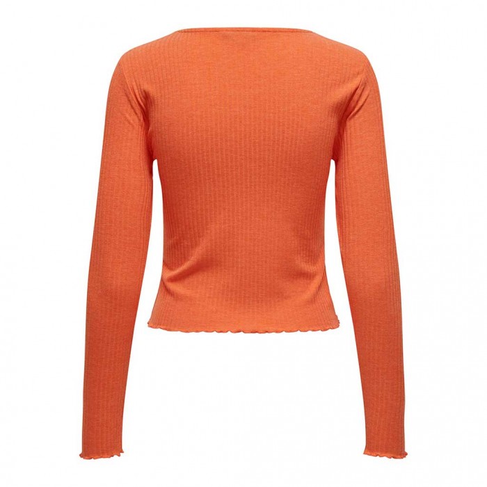 ONLY ONLEMMA L/S O-NECK SHORT TOP NOOS JRS ORANGE