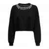 ONLY ONLRHINE L/S BLING O-NECK SWT BLACK