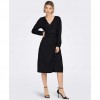 ONLY ONLMERLE L/S WRAP MIDI DRESS JRS BLACK