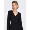 ONLY ONLMERLE L/S WRAP MIDI DRESS JRS BLACK