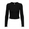 ONLY  ONLKISSER L/S SHORT TOP CC JRS BLACK