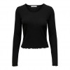 ONLY ONLEMMA L/S O-NECK SHORT TOP NOOS JRS BLACK