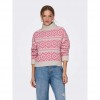 ONLY ONLCARIN LIFE LS JQ ROLL NECK KNT PINK