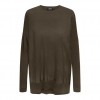 ONLY ONLIBI LS LOOSE O-NECK CC KNT BROWN