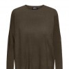 ONLY ONLIBI LS LOOSE O-NECK CC KNT BROWN