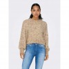 ONLY  ONLFANTASTICO LS GLITTER O-NECK KNT BEIGE