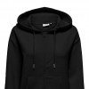 ONLY ONLFANCY L/S ZIP PEARL HOOD SWT BLACK