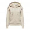 ONLY ONLFANCY L/S ZIP PEARL HOOD SWT ECRU