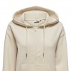 ONLY ONLFANCY L/S ZIP PEARL HOOD SWT ECRU