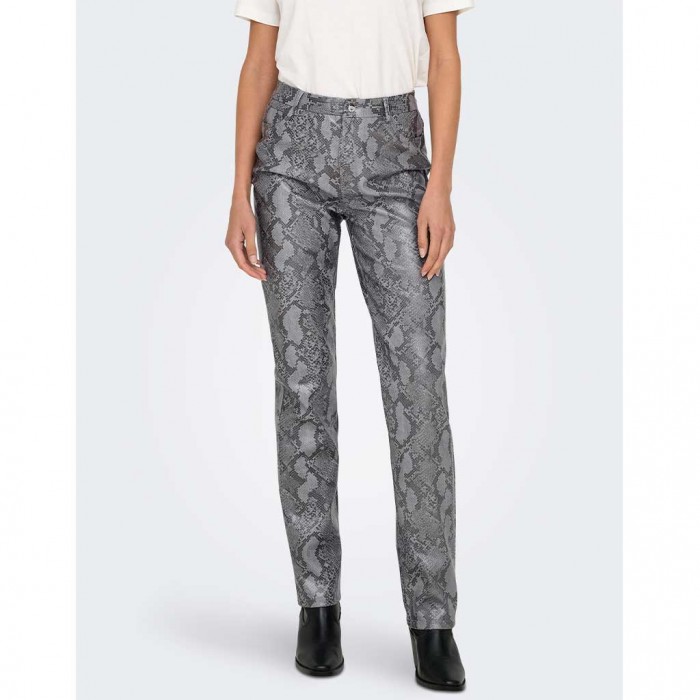 ONLY  ONLAZULA HW STR SNAKE PANT PNT GREY