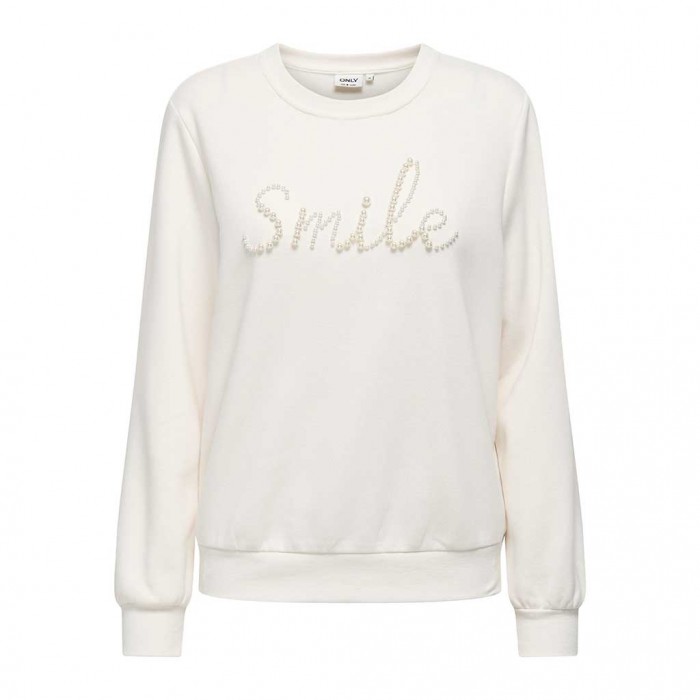 ONLY ONLAMY LIFE L/S O-NECK PEARL SWT WHITE