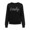 ONLY ONLAMY LIFE L/S O-NECK PEARL SWT BLACK