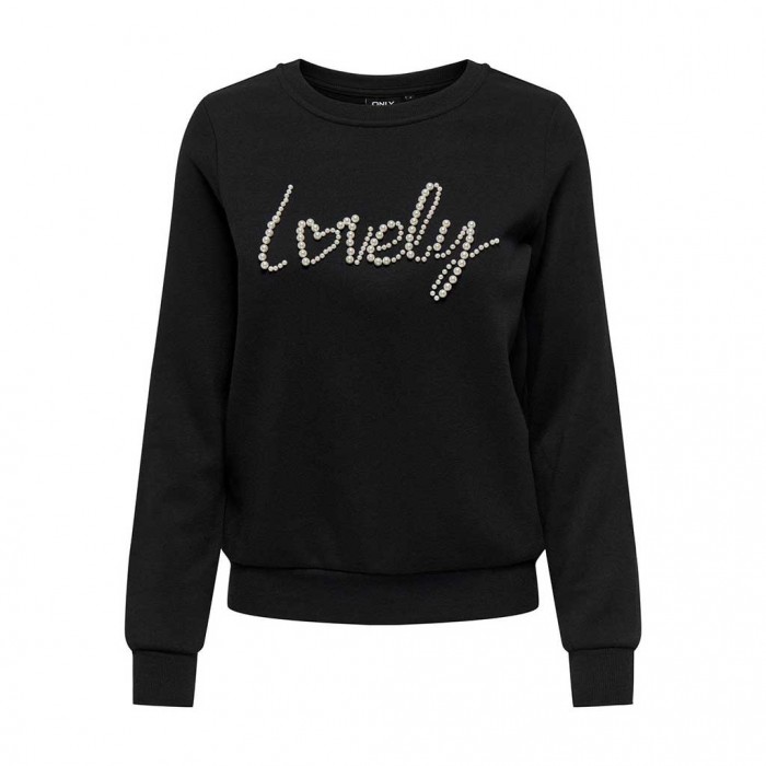 ONLY ONLAMY LIFE L/S O-NECK PEARL SWT BLACK