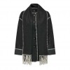 ONLY ONLELBA LIFE SCALLOP EDGE SCARF COAT OTW DARK GRAY