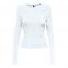 ONLY ONLVAL LIFE L/S O-NECK STONE TOP JRS WHITE