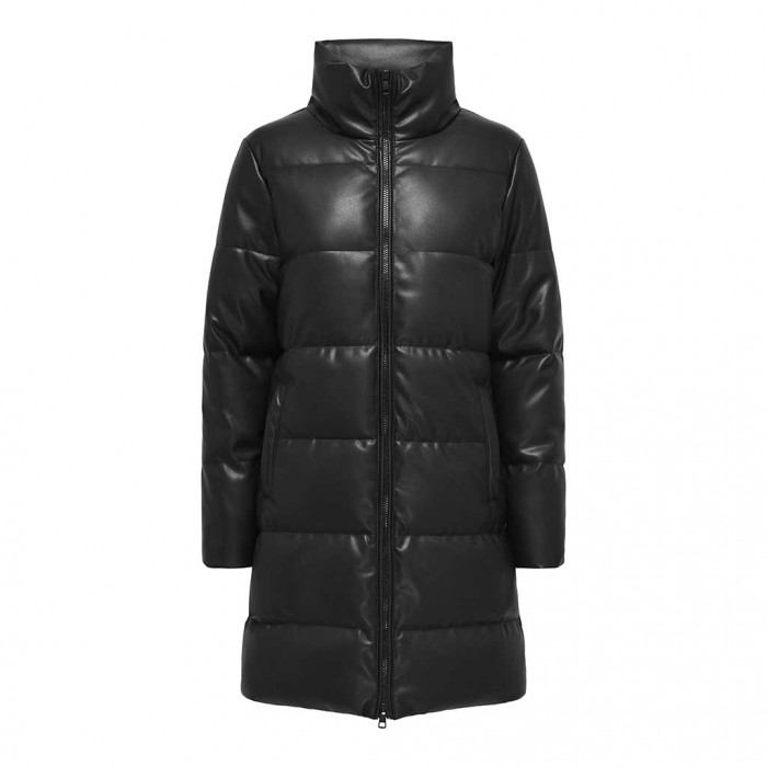 ONLY  ONLELSIE FAUX LEATHER PUFFER COAT CC OTW BLACK