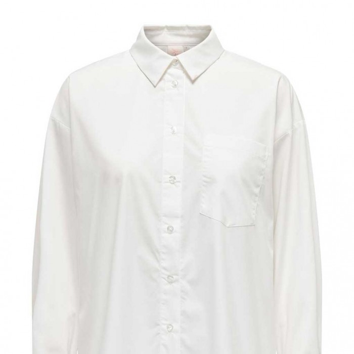 ONLY ONLPENA LS DETAIL SHIRT WVN WHITE