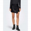 ONLY ONLCOLLIE HW FAUX LEATHER SKORT PNT BLACK