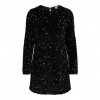 ONLY ONLANIKA SEQUIN LS DRESS WVN BLACK