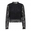 ONLY ONLNEW KARO LS LACE TOP WVN BLACK