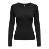 ONLY ONLMEDDI LS BUTTON DETAIL O-NECK BLACK