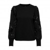 ONLY ONLROSANNA L/S O-NECK MIX CS SWT BLACK