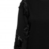 ONLY ONLROSANNA L/S O-NECK MIX CS SWT BLACK