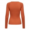 ONLY ONLMEDDI LS BUTTON DETAIL O-NECK ORANGE