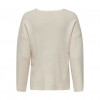 ONLY ONLKATIA LS RIB V-NECK CC KNT WHITE