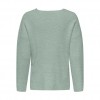 ONLY ONLKATIA LS RIB V-NECK CC KNT AGUA GREEN